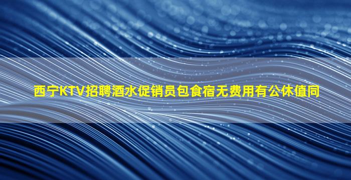 西宁KTV招聘酒水促销员包食宿无费用有公休值同